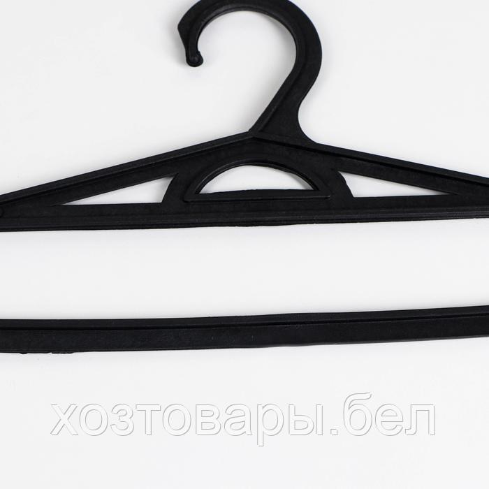 Вешалка-плечики размер 46-48 пластик, блузочные, цвет черный - фото 3 - id-p176524158