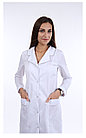 Медицинский халат, женский (с отделкой, цвет белый), фото 3