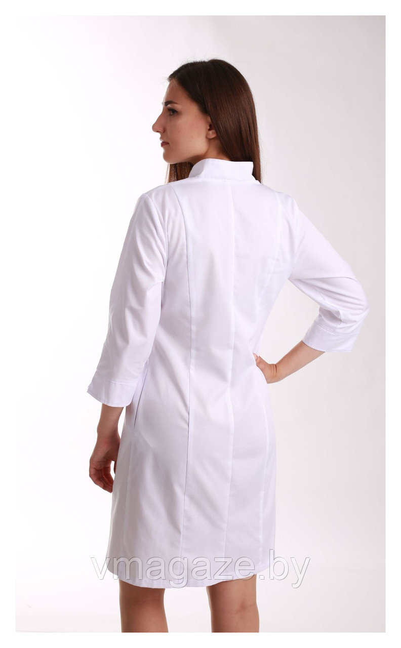 Медицинский халат, женский (без отделки, цвет белый) - фото 3 - id-p176540794