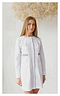 Медицинский халат, женский (отделка с-серая, цвет белый), фото 2