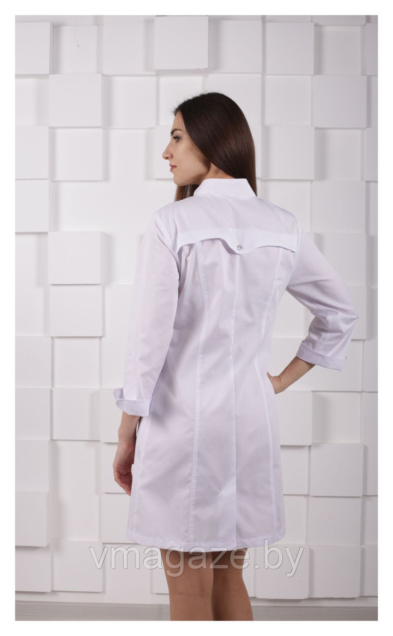 Медицинский халат, женский (без отделки, цвет белый) - фото 2 - id-p176540827