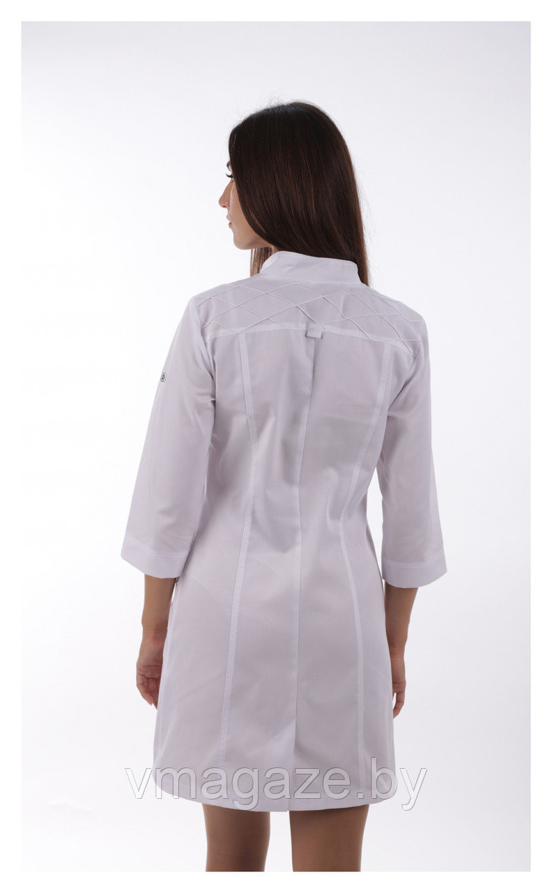 Медицинский халат, женский (без отделки, цвет белый) - фото 2 - id-p176540829