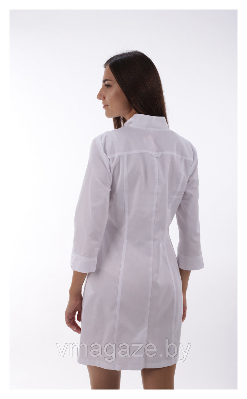 Медицинский халат, женский (без отделки, цвет белый) - фото 4 - id-p176540830