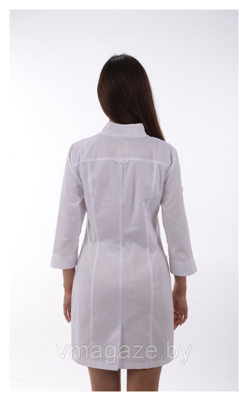 Медицинский халат, женский (без отделки, цвет белый) - фото 5 - id-p176540830