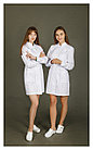 Медицинский халат, женский (отделка мятная, цвет белый), фото 4