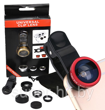Универсальный объектив 3 в 1 Universal Clip Lens LQ-001 (Суперкачество), фото 2