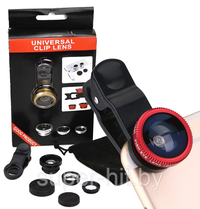 Универсальный объектив 3 в 1 Universal Clip Lens LQ-001 (Суперкачество) - фото 1 - id-p93050738