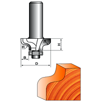 СТФ-2005 Фреза кромочная фигурная с нижним подшипником 8/38/16 R6