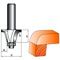 СТФ-2217 Фреза кромочная фигурная с нижним подшипником 8/50.7/28 R14