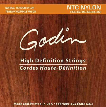 Godin 009350 NTC Nylon Комплект струн для классической гитары, среднее натяжение