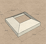 Крышка для квадратной стойки 40х40 (AISI304), арт. 076, фото 3