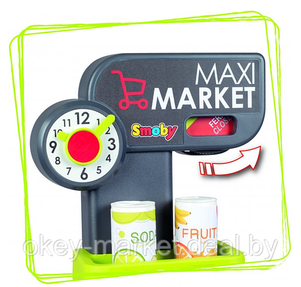 Интерактивный супермаркет Smoby MAXI Market с тележкой 350235, фото 3