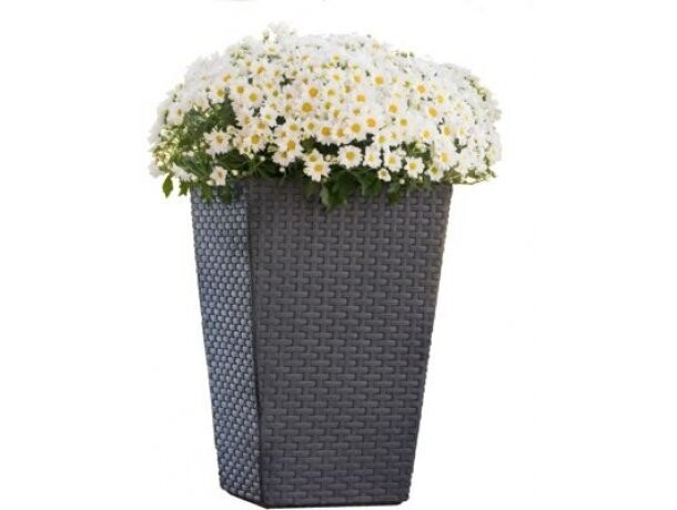 Кашпо Medium Rattan Planter 55л, графит