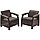 Набор садовой мебели Keter Corfu Rest Set (кресла-2шт, диван-2шт.), коричневый, фото 3