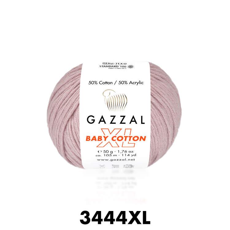 Пряжа Gazzal Baby Cotton XL 3444 розовая пудра - фото 2 - id-p176554484