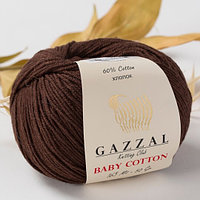 Пряжа Gazzal Baby Cotton цвет 3436 коричневый