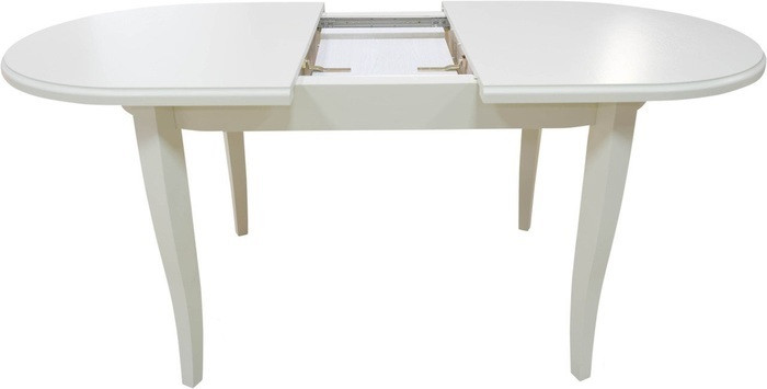 Стол обеденный раздвижной из массива ольхи Кронос белый (Cream White/Белый//Сатин//Серый) фабрика Мебель-Класс - фото 3 - id-p162848824