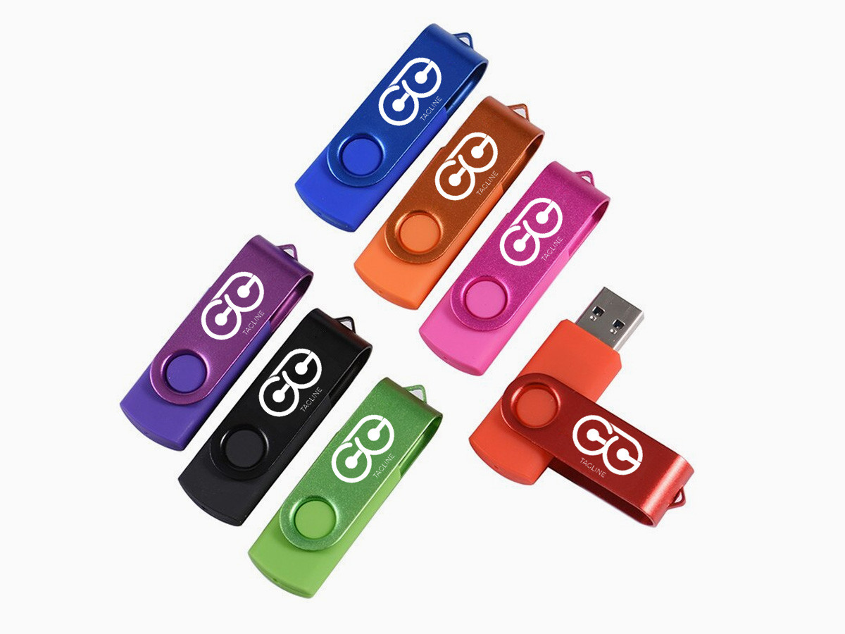 Флеш накопитель USB 2.0 Twister, пластик Софт Тач/металл, 16 Gb