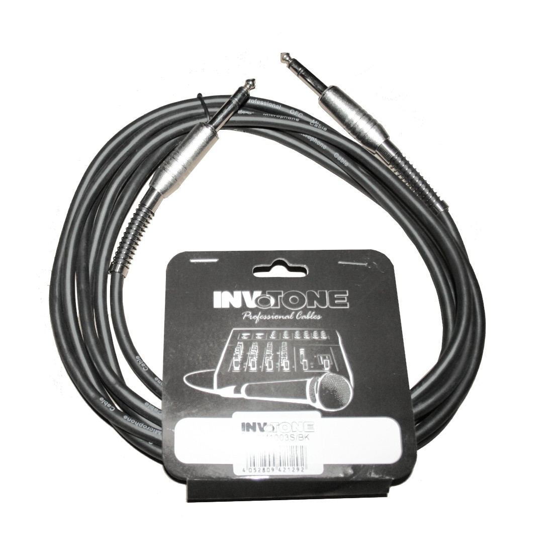 INVOTONE ACM1210S/BK - аудио кабель, 6,3 джек стерео - 6,3 джек стерео, длина 10 м - фото 1 - id-p176558536