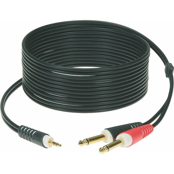 Klotz AY5-0200 Коммутационный кабель, 3.5мм-2x6.35мм, 2м - фото 1 - id-p176558662