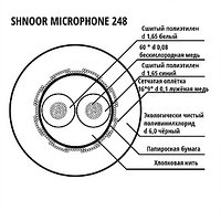 SHNOOR 248BLK - Кабель микрофонный, 2x0,48мм, d6