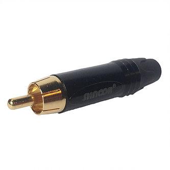 SHNOOR SRCM-G-B Разъем на кабель RCA male, черный хвостовик