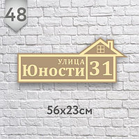 Адресная табличка №48 (Размер 56*23, плоттерная резка)