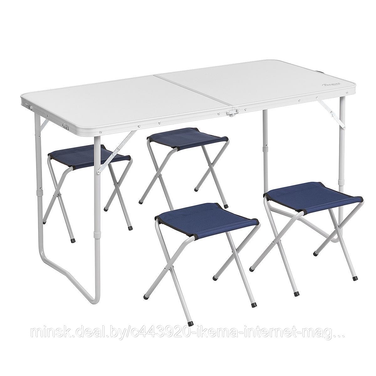 Складной стол и стулья 120х60х55/70 см. (SJ-8812-4) - фото 1 - id-p115967461