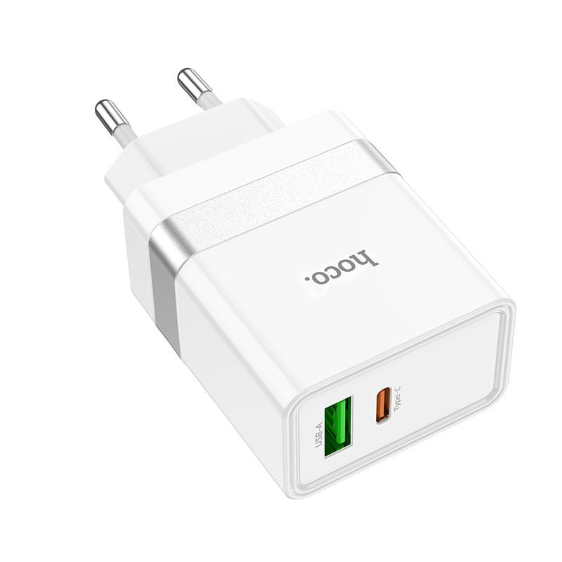 Зарядное устройство с USB (PD30W+QC3.0, 3000mA) HOCO N21 Белый - фото 3 - id-p176561350