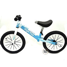 Детский беговел (велобег) , надувные колёса 14 дюймов, арт. S-11 голубой