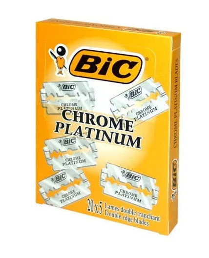 Bic Chrome Platinum двусторонние лезвия для Т-образного станка для бритья, 100 шт - фото 2 - id-p176611071