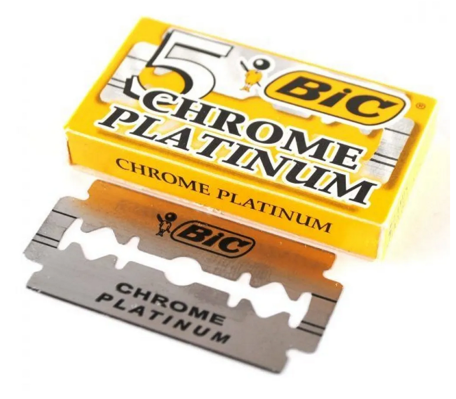 Bic Chrome Platinum двусторонние лезвия для Т-образного станка для бритья, 100 шт - фото 3 - id-p176611071