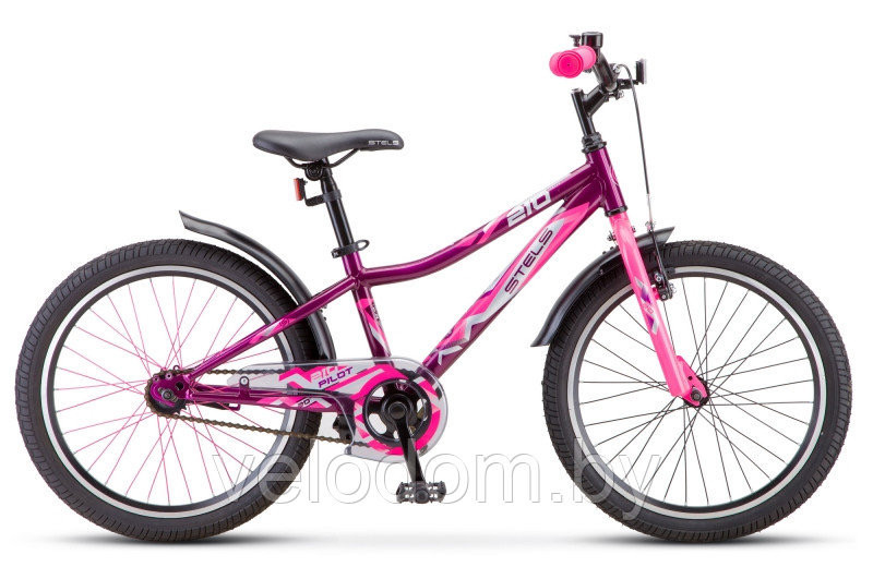 Велосипед детский Stels Pilot-210 20" Z010 черный/фиолетовый
