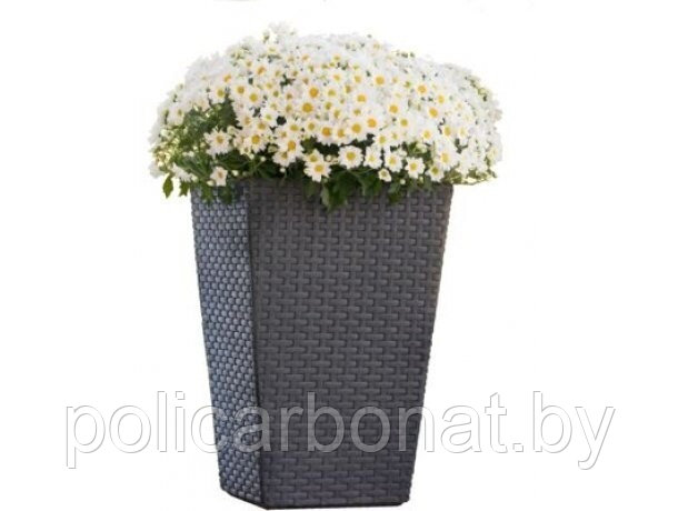 Кашпо Medium Rattan Planter 55л, графит