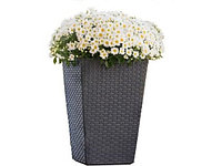 Кашпо Medium Rattan Planter 55л, графит