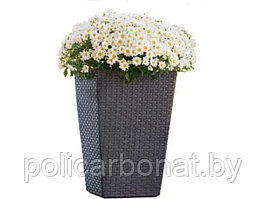 Кашпо Medium Rattan Planter 55л, графит