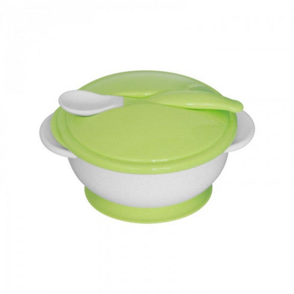 Набор посуды Lorelli чашка с крышкой + ложечка зеленый 6+ - фото 1 - id-p176624081