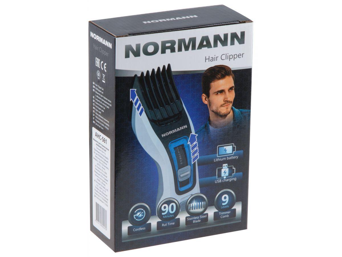 Машинка для стрижки волос NORMANN AHС-561 (Li-ion аккум. 90 мин; насадка 1-19 мм; USB-шнур) - фото 6 - id-p176634149
