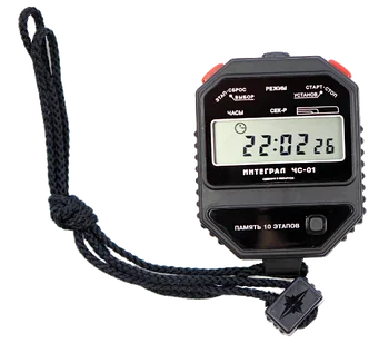 Профессиональный цифровой секундомер на 10 этапов