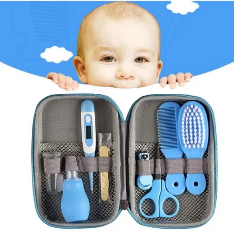 Набор по уходу за новорожденным 8 предметов BABY CARE KIT (голубой), фото 2
