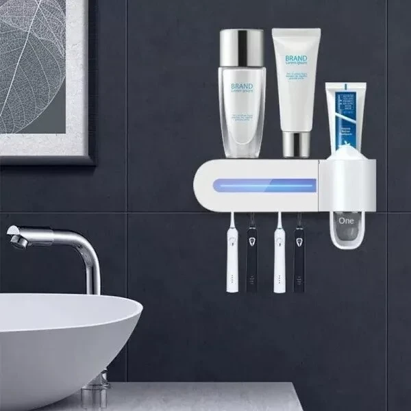 Диспенсер для зубной пасты + стерилизатор для зубных щеток toothbrush sterilizer zsw-y01 - фото 2 - id-p176138020