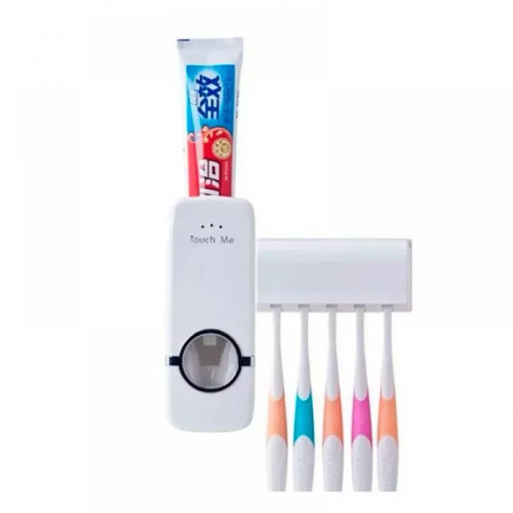 Дозатор для зубной пасты с держателем зубных щёток Toothpaste Dispenser