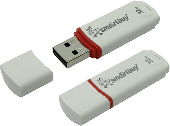 USB флеш-диск SmartBuy 32GB Crown white - фото 1 - id-p176639574
