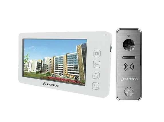 Комплект домофона Tantos Amelie Kit: монитор Amelie 7"+вызывная панель Walle (белый/медь), фото 2