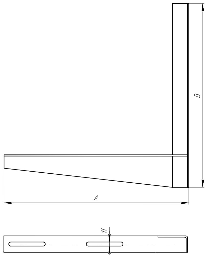 Кронштейн для кондиционера 450*390*2.0 мм - фото 3 - id-p159245708