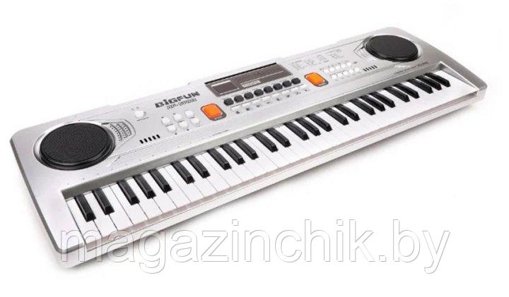 Детский синтезатор пианино 630B2 микрофон, USB, MP3, запись, 61 клавиша - фото 3 - id-p176665542