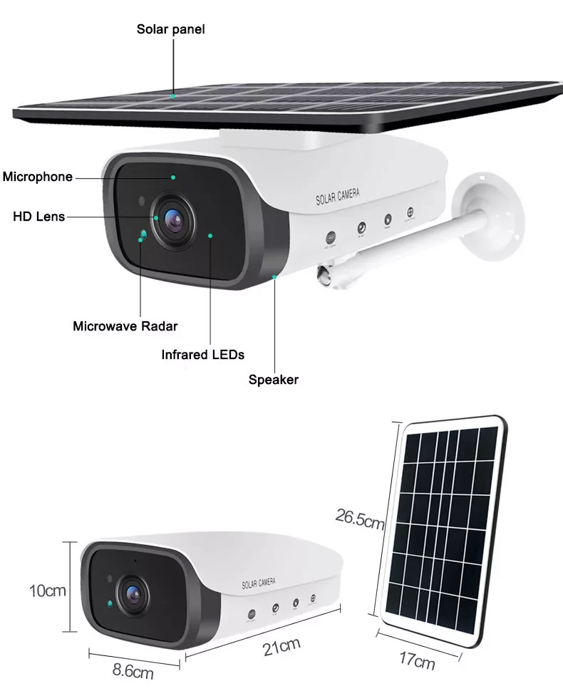 Уличная камера видеонаблюдения на солнечной батарее / Solar 4G Battery camera (HK-C5-4G) - фото 4 - id-p153921357