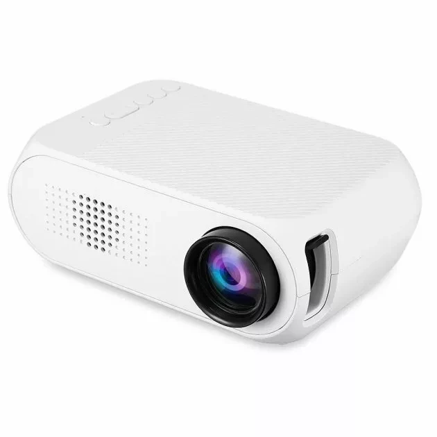 Мультимедийный портативный мини проектор Projector LED YG-320 Mini White (белый) - фото 2 - id-p160137985