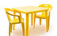 Стол пластиковый круглый и 2 кресла, синий, зеленый ,коричневый, желтый цвет, фото 5
