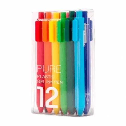 Набор гелевых ручек Xiaomi KACO Rainbow Gel Pen 12 Colors K1015 12 шт - фото 1 - id-p137032246